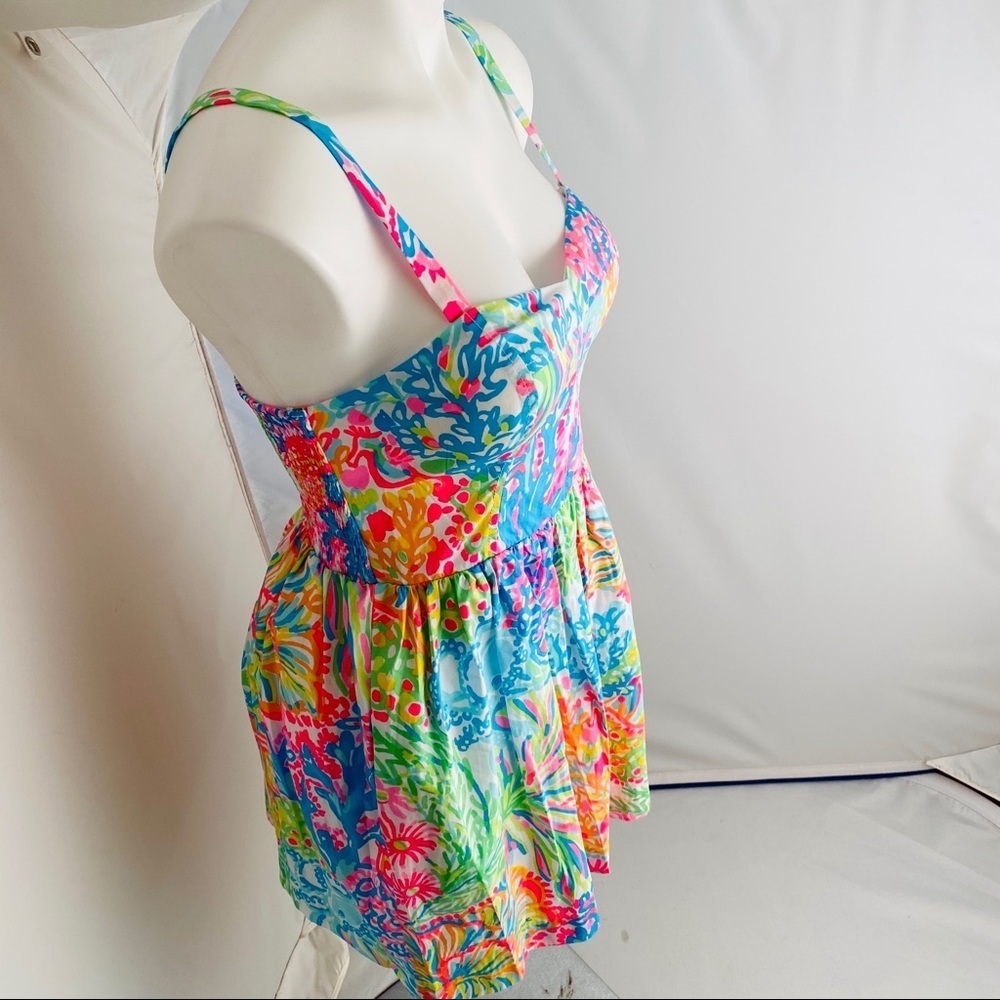 Lilly Pulitzer Ardleigh bright multicolor print Lovers Coral - Picture 3 of 15